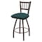 Holland Bar Stool Co 30" Swivel Bar Stool, Brnz Finish, Graph Tidal Seat X810 - alternate 1